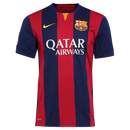 CAMISA RETRÔ DO BARCELONA 14/15 VERMELHO E AZUL